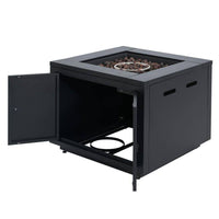 30 In. 40,000 BTU Black Steel Propane Outdoor Fire Pit