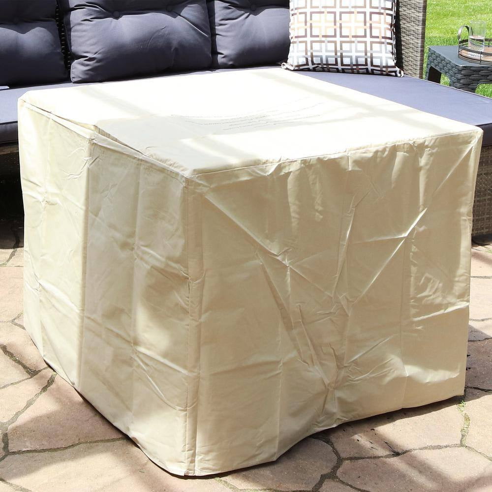 30 In. Square Propane Gas Fire Pit Table with Lava Rocks