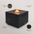 30 In. 40,000 BTU Black Steel Propane Outdoor Fire Pit