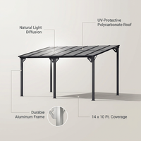 14 Ft. W X 10 Ft. D Aluminum Pergola with Canopy — Lifestyle