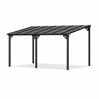 14 Ft. W X 10 Ft. D Aluminum Pergola with Canopy