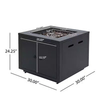 30 In. 40,000 BTU Black Steel Propane Outdoor Fire Pit