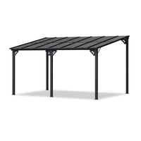 14 Ft. W X 10 Ft. D Aluminum Pergola with Canopy — Studio Shot
