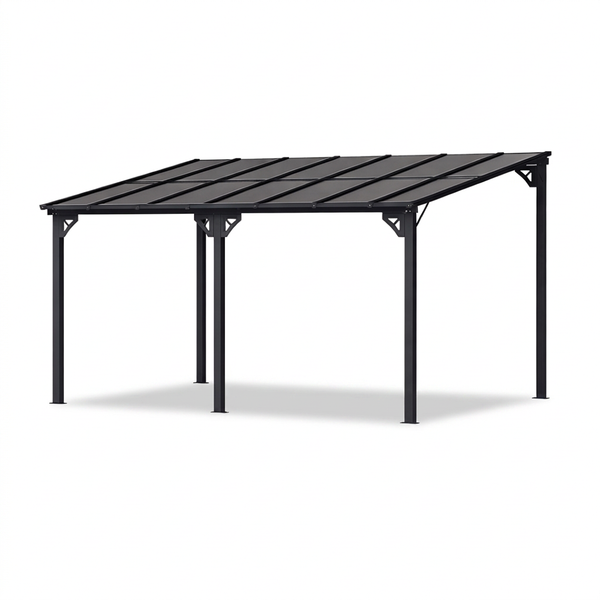 14 Ft. W X 10 Ft. D Aluminum Pergola with Canopy