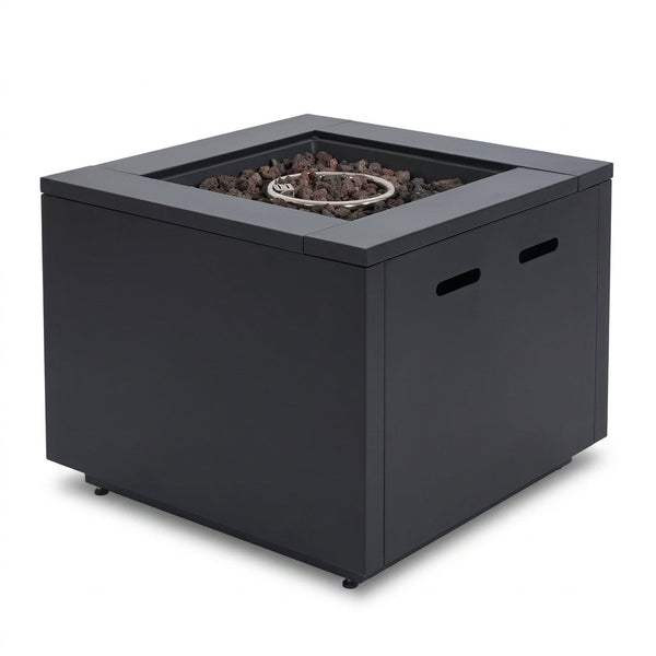 30 In. 40,000 BTU Black Steel Propane Outdoor Fire Pit