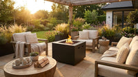 30 In. 40,000 BTU Black Steel Propane Outdoor Fire Pit — Lifestyle